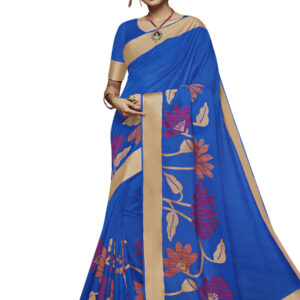 Stylee Lifestyle Royal Blue Banarasi Silk Jacquard Saree