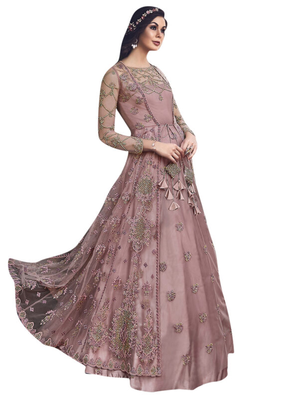 Pink Net Gown and Pink Net Designer Gown Online Shopping