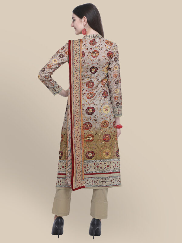 Stylee Lifestyle Olive Cotton Printed Dress Material