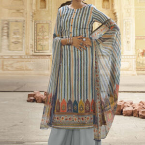 Stylee Lifestyle Blue Pashmina Printed Dress Material