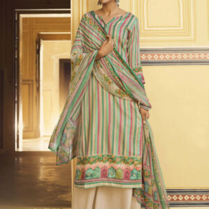 Stylee Lifestyle Green Pashmina Printed Dress Material