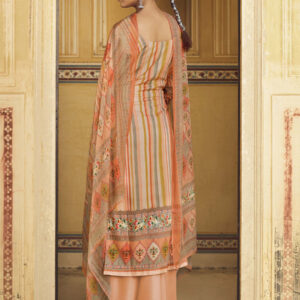 Stylee Lifestyle Peach Pashmina Printed Dress Material