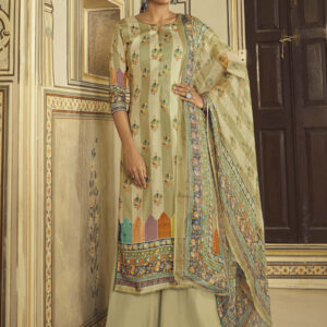 Stylee Lifestyle Green Pashmina Printed Dress Material