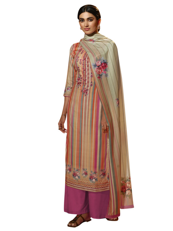 Stylee Lifestyle Multi Pashmina Printed Dress Material