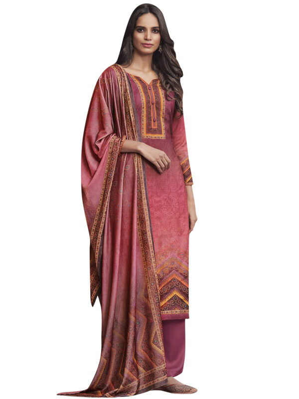 Stylee Lifestyle Magenta Pashmina Printed Dress Material