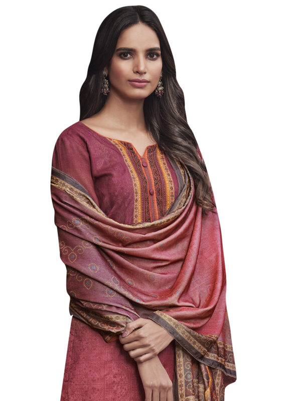 Stylee Lifestyle Magenta Pashmina Printed Dress Material