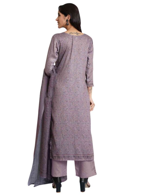 Allover Contrast Floral Digital Print With Resham Thread Work & Sequin - Image 6